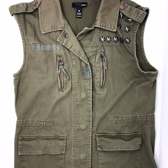 Bloomingdale's Distressed Army Vest - Picture 2 of 5