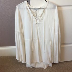 Gorgeous NWT Lace Up Tunic Blouse