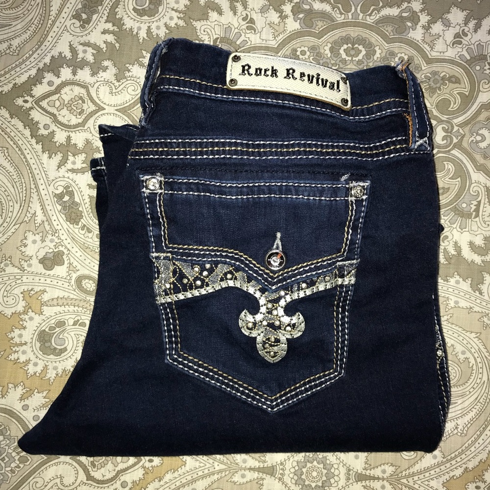 Rock Revival Plus size 36 Easy Boot Dark Denim