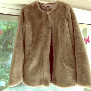 GAP Faux Fur Coat Extra Small