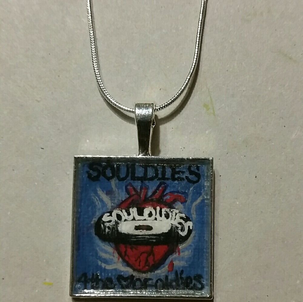 Hand painted pendant necklace charm