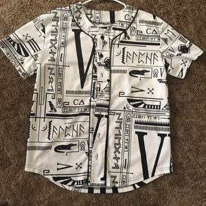 Baseball tshirt with Greek prints