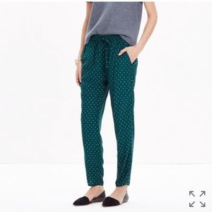 Madewell track trousers in foulard dot