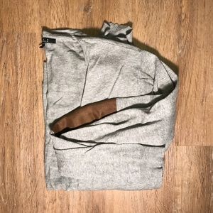 Forever21 Gray Elbow Patch Slub Cardigan