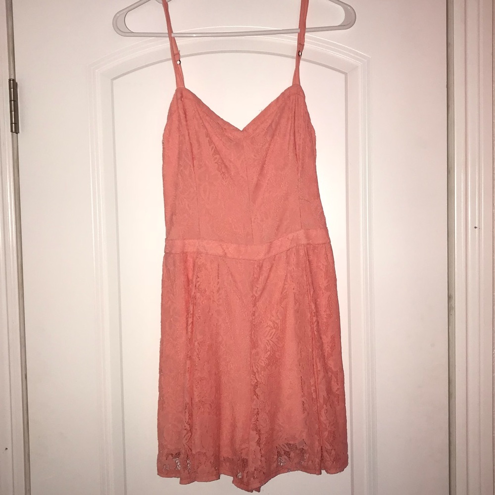 Hollister coral romper