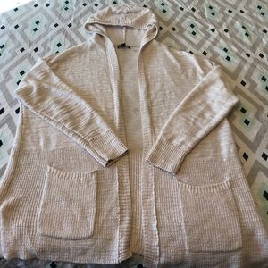 AEO XL cream cardigan