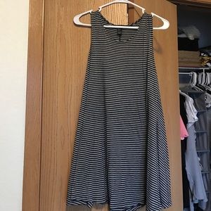 Grey and black striped tank dress