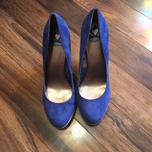 Fergalicious Blue Suede Wedges