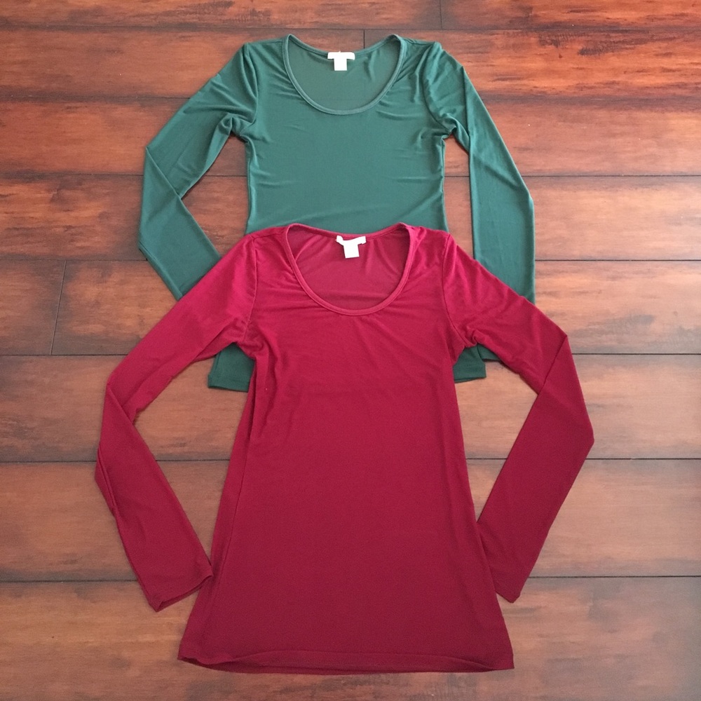 Mesh long sleeve tops