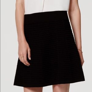 LOFT Black Ribbed Skirt