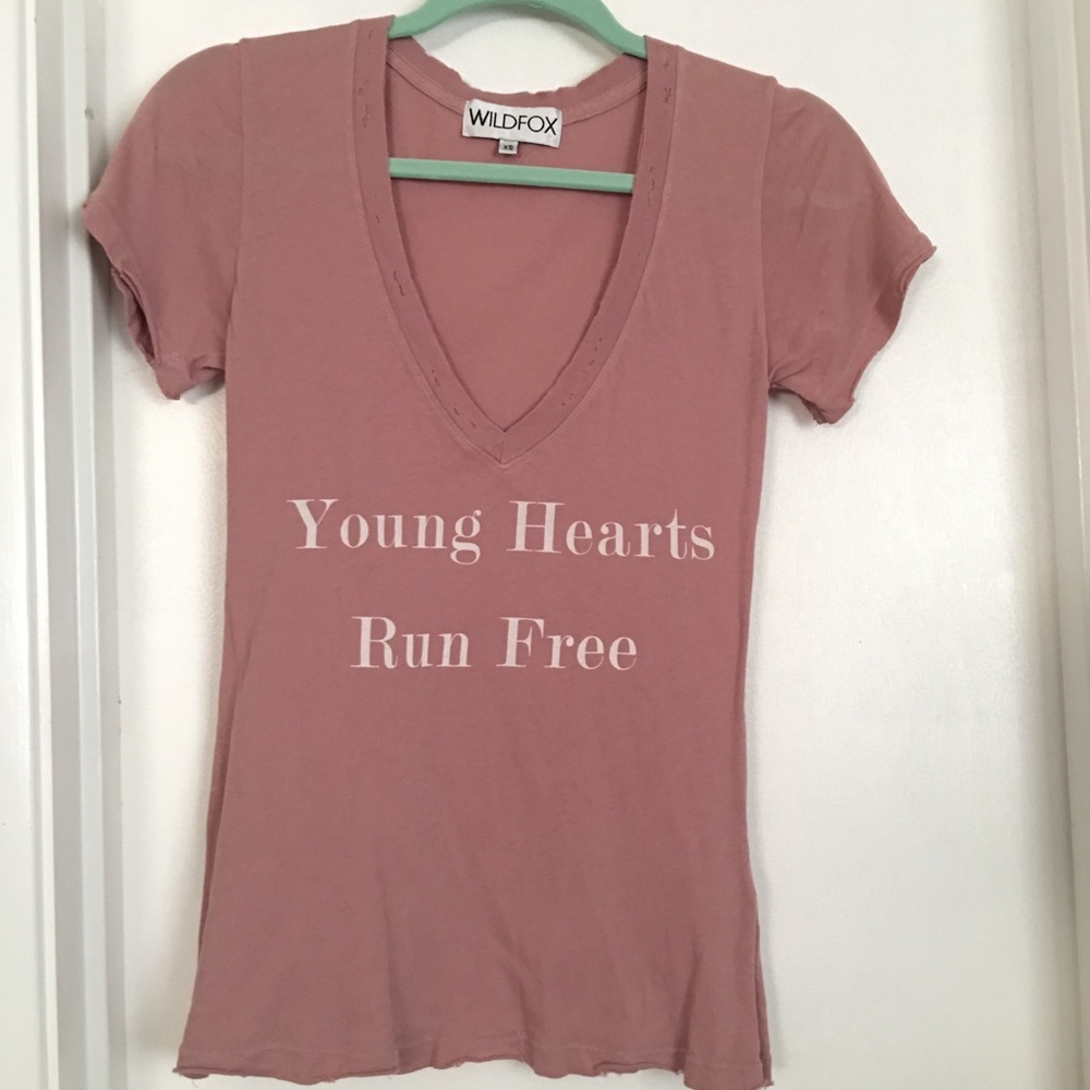 Sale Wildfox NWOT destroyed young hearts tee