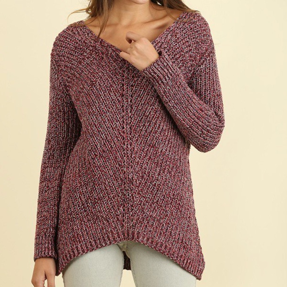 Wine Mix Sweater - Picture 2 of 3