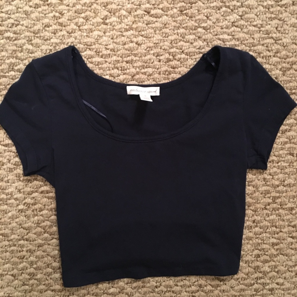 Navy Crop Top