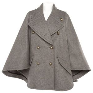 Chloe Double-Breasted Cape Coat