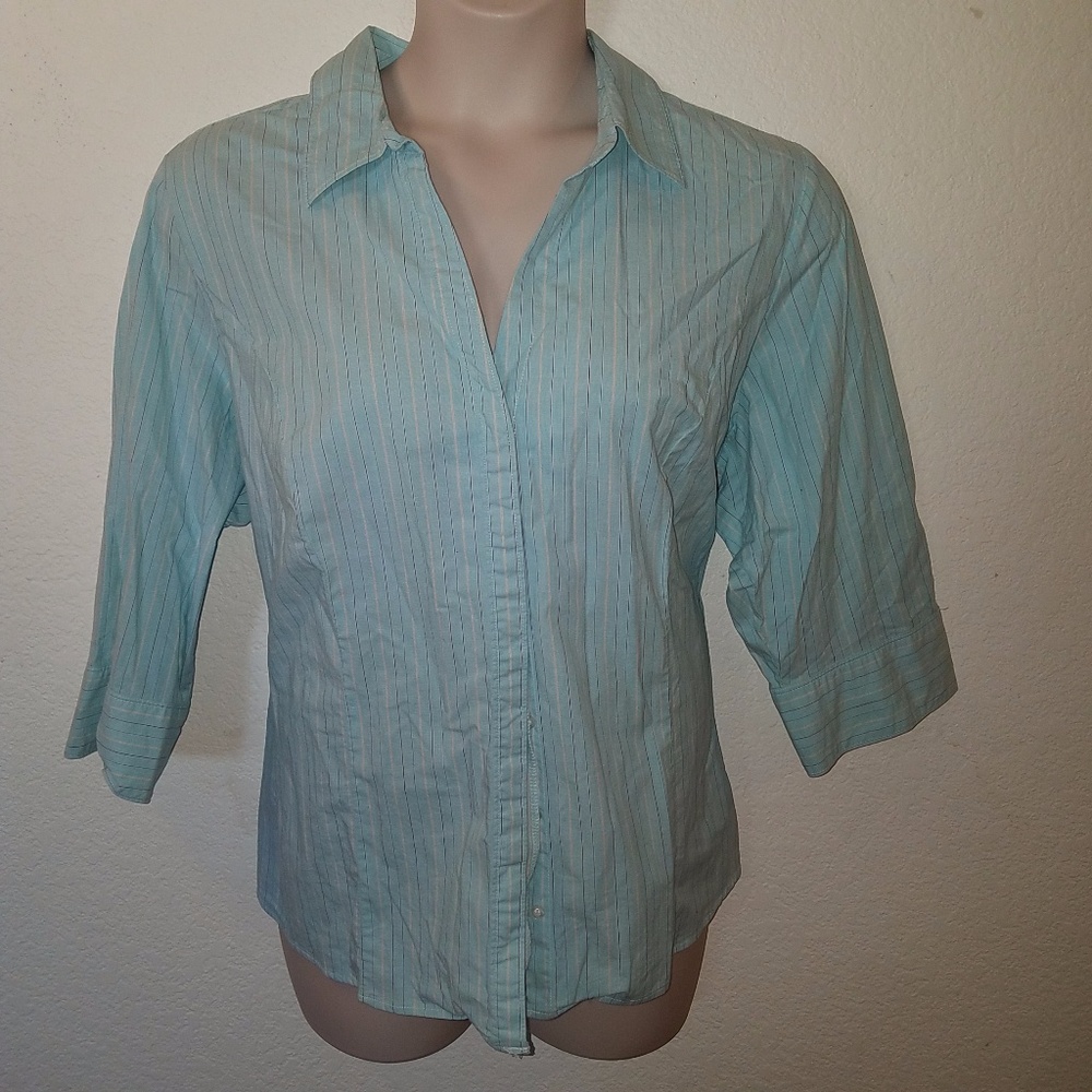 INSTANTLY SLIMS YOU Button Down 2X 22 24 EUC LN
