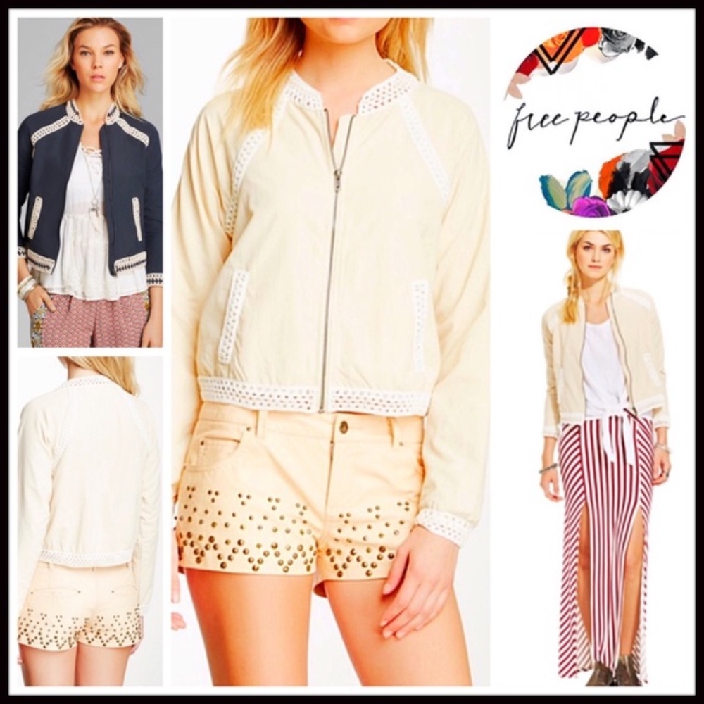 ❤️FREE PEOPLE BASEBALL BOMBER VARSITY JACKET - Picture 2 of 8