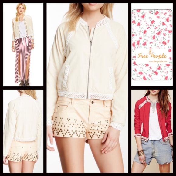 ❤️FREE PEOPLE BASEBALL BOMBER VARSITY JACKET - Picture 6 of 8