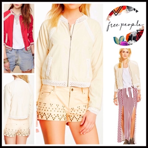 ❤️FREE PEOPLE BASEBALL BOMBER VARSITY JACKET - Picture 5 of 8