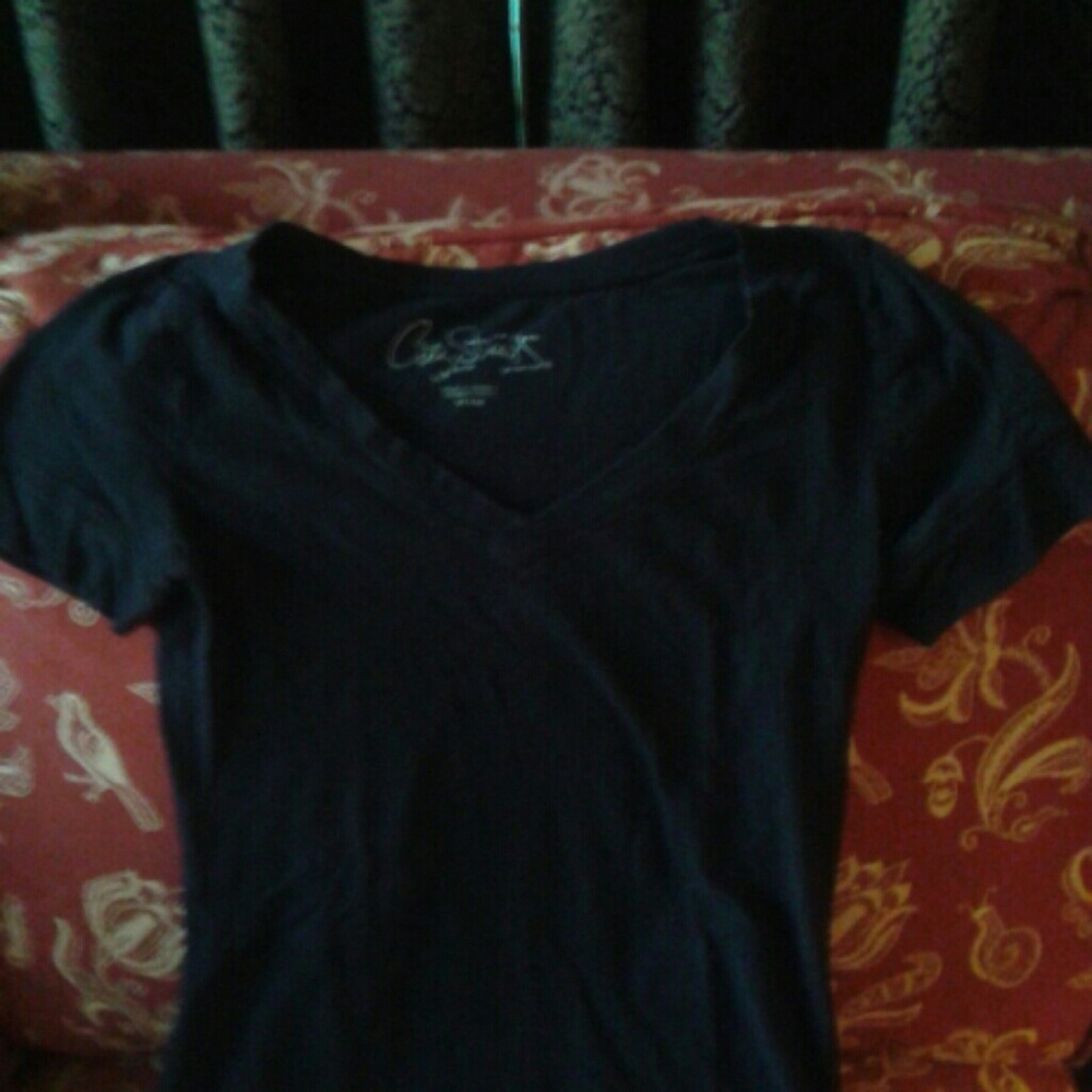 City Streets navy blue tee shirt fitted flattering