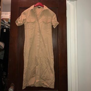 Theory Shirt Dress Tan Size 2