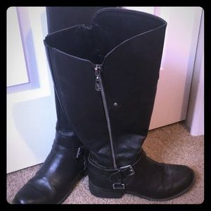 Size 8 wide calf black boots