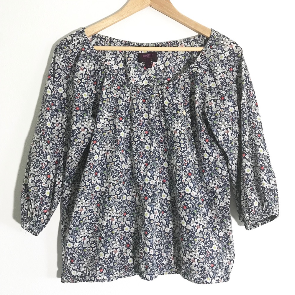 Liberty Art Fabric for J Crew floral peasant top🌸