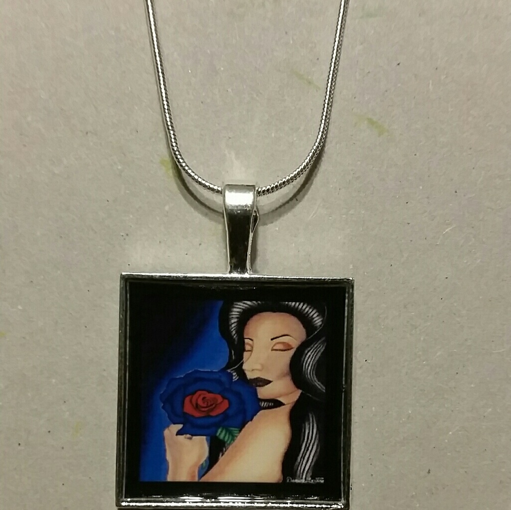 Photo pendant of original acrylic painting