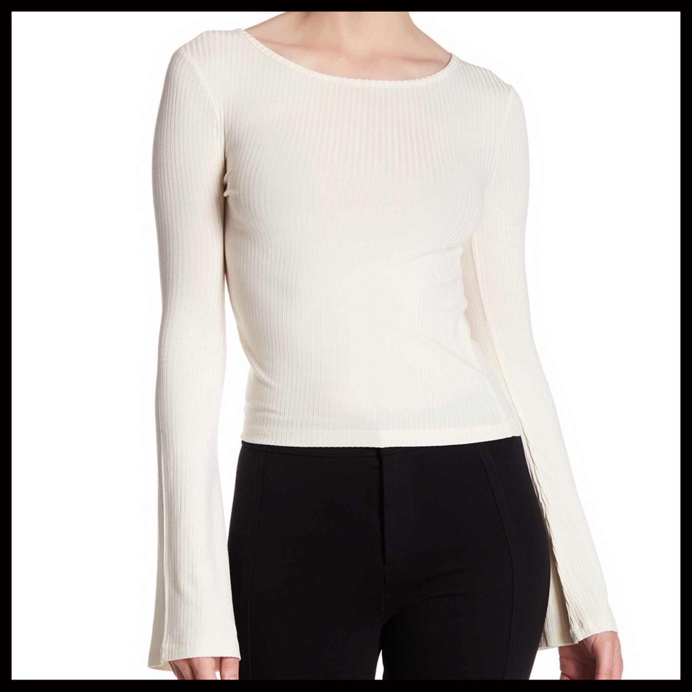 TOPSHOP RIBBON BOW TIE BACK PULLOVER KNIT TOP - Picture 6 of 8