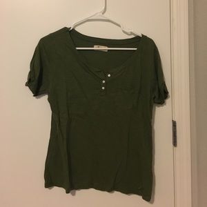 Hollister T-shirt with button scoop neck