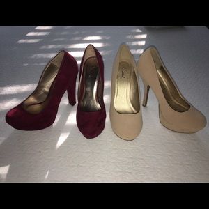 Faux Suede Pumps