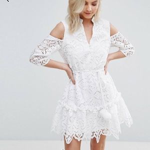 ASOS white lace dress
