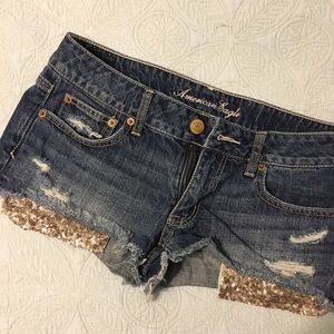 Sequins detailed shorts