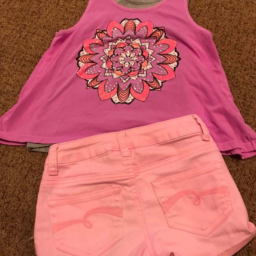 Justice❤️ tank top and shorts set