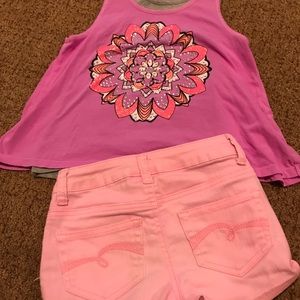 Justice❤️ tank top and shorts set