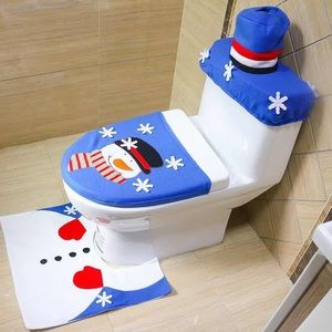 New 3pcs Winter Cute Toilet Cover Set
