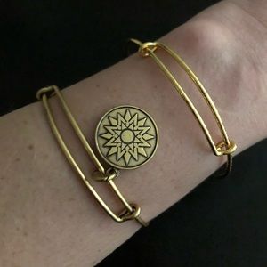 Alex and Ani gold bracelets. Two for one!