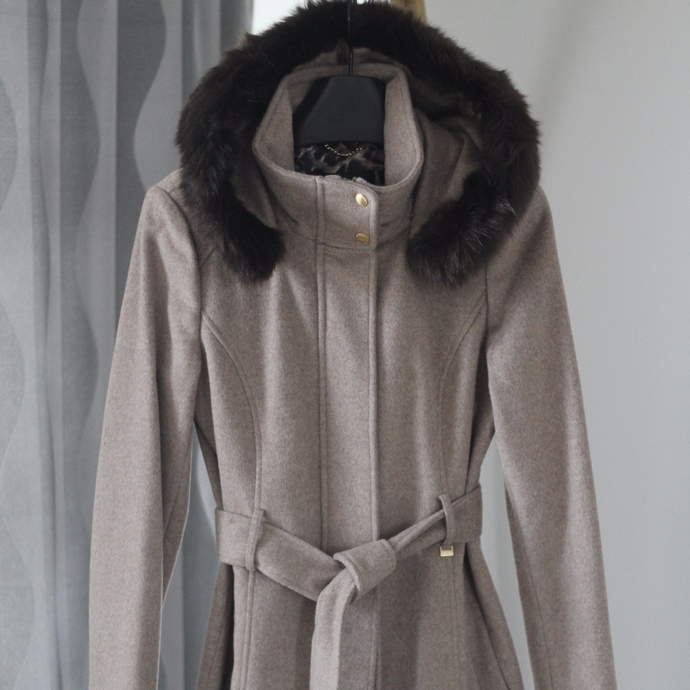 Ellen Tracy Hooded Winter Trench Coat NEW!