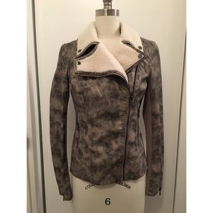 Sam Edelman Faux Leather Moto Sherpa Jacket