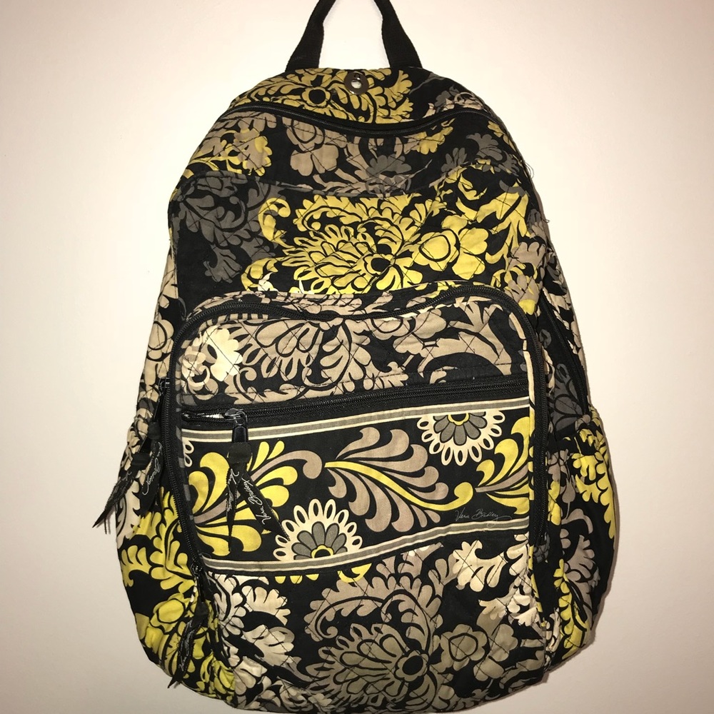 💛🖤Vera Bradley Campus backpack!!(yellow & black)