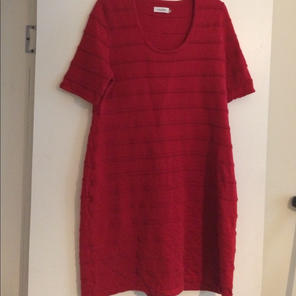 Calvin Klein red dress sz XL