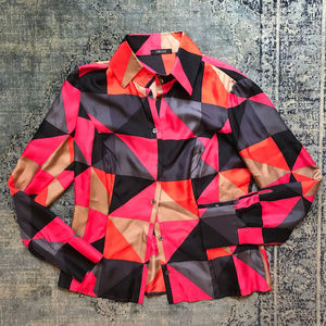 Carlisle 100% Silk Long Sleeve Blouse  Size 8