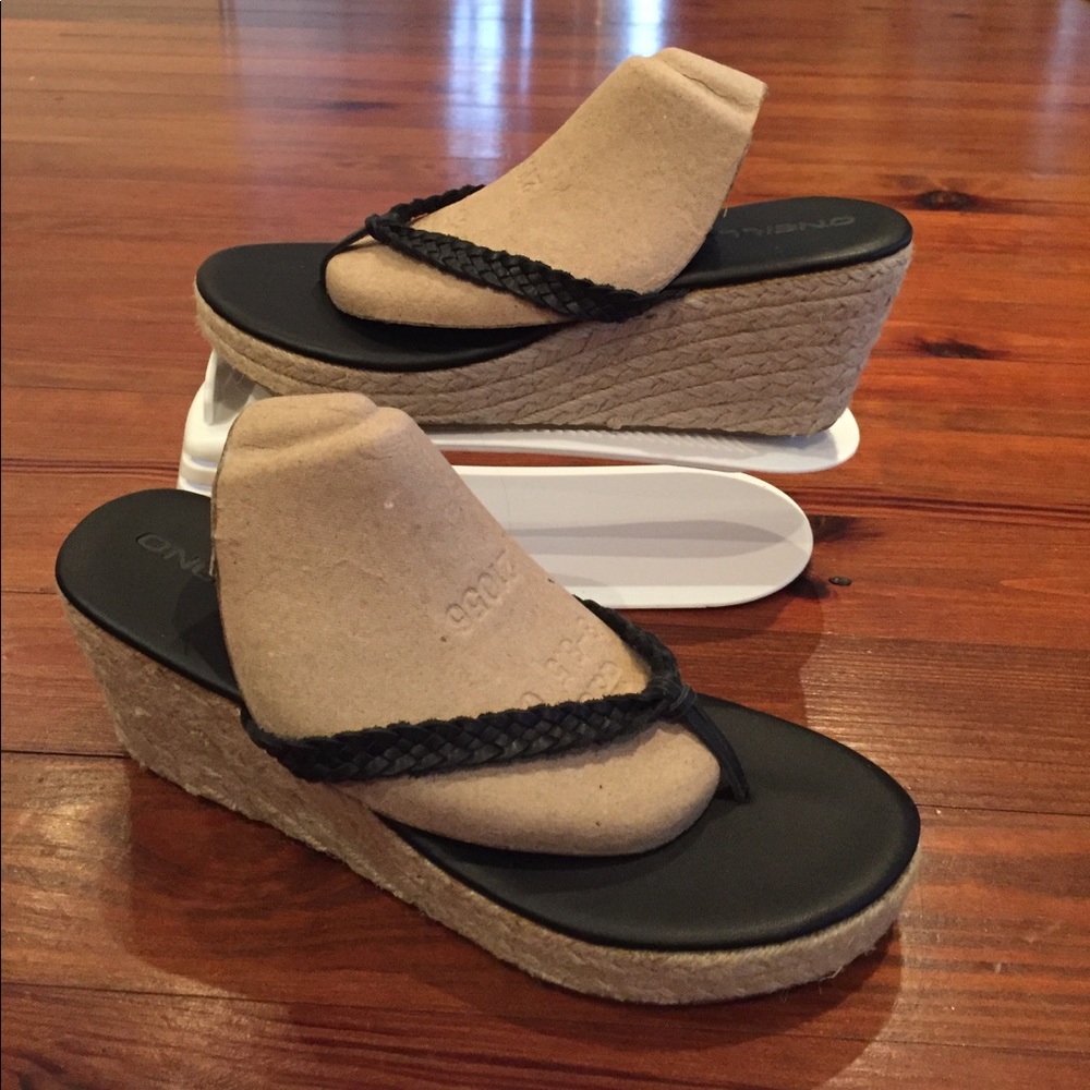 O’Neill wedges with braided hemp heel