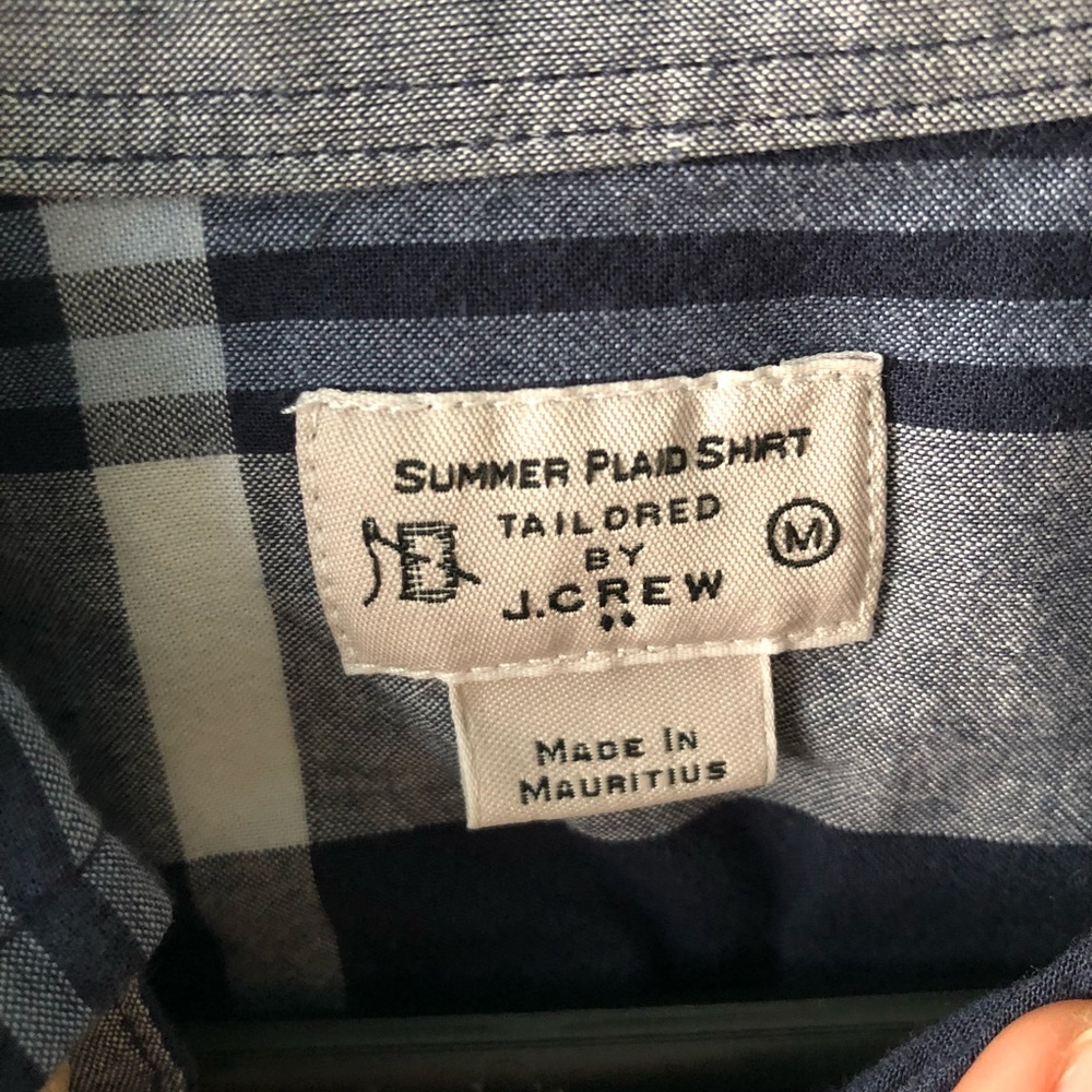 J.Crew casual button down; summer plaid