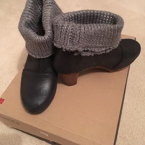 Sanita Drea Distressed Metallic Leather Bootie