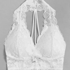 White lace strappy bralette