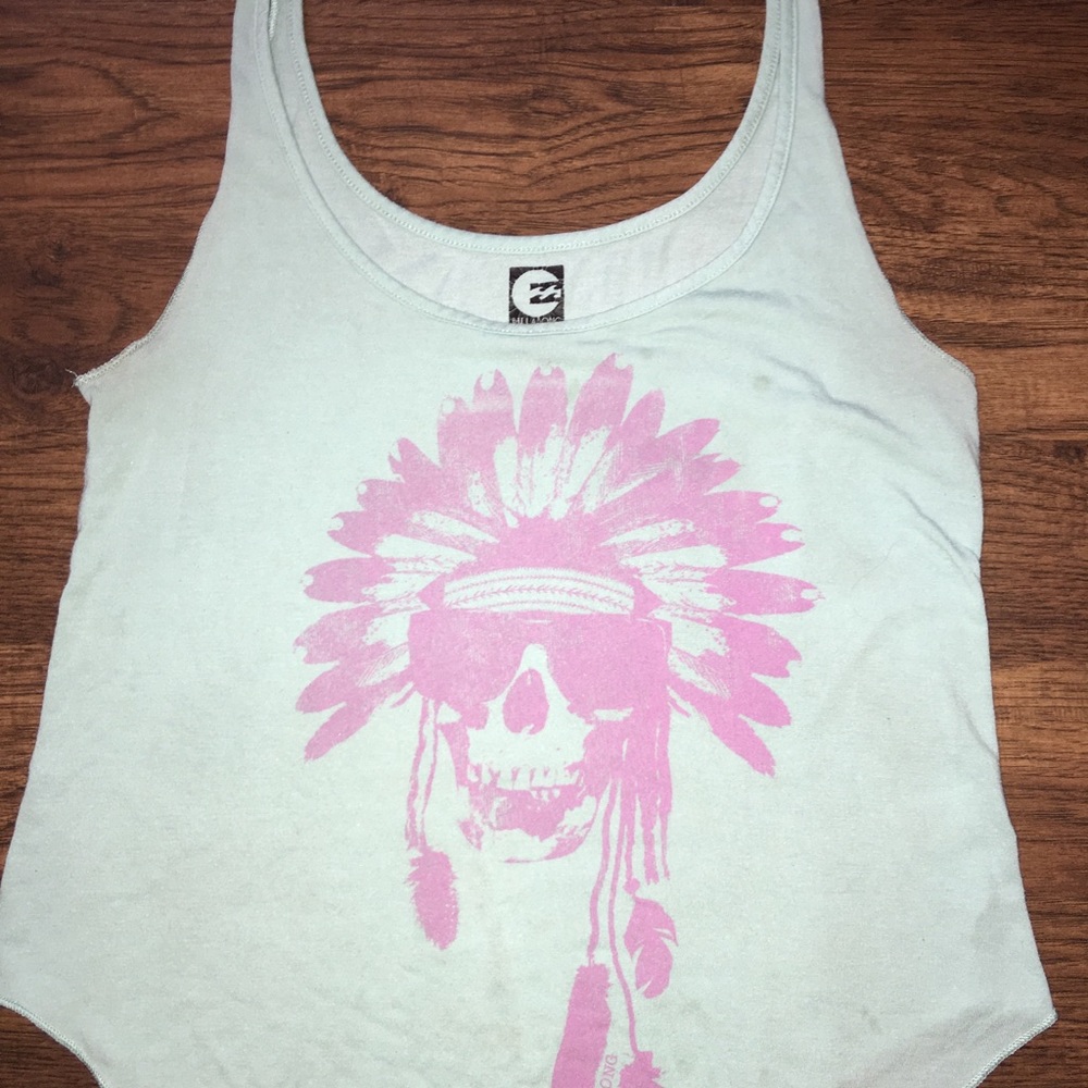 Mint skull tank top