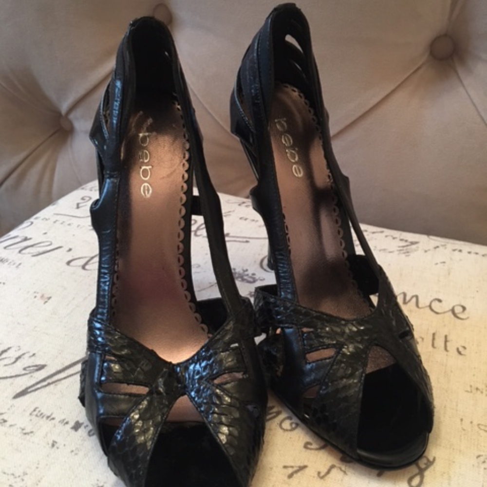 Black Bebe Joni Heels