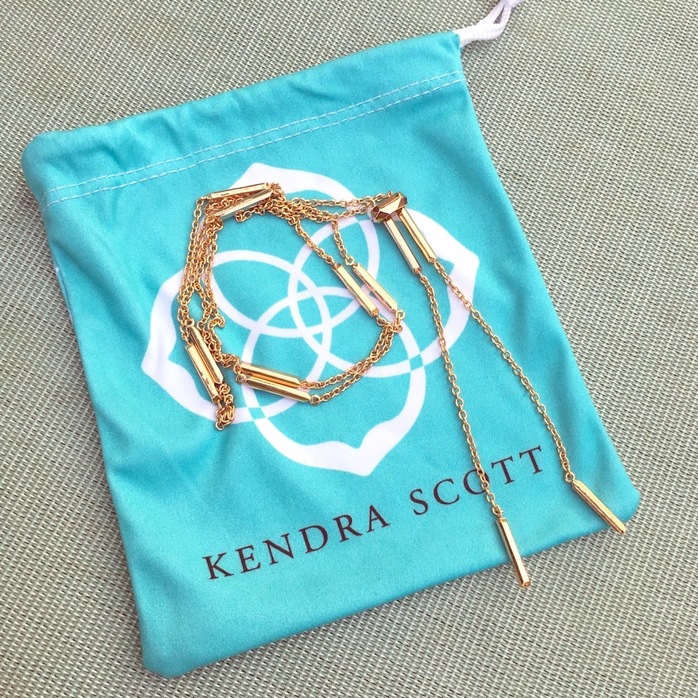 Kendra Scott Rose Gold Finnegan Lariat Necklace