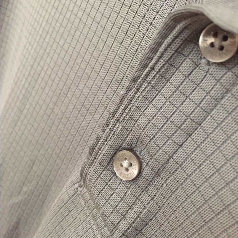 Grey long sleeve polo
