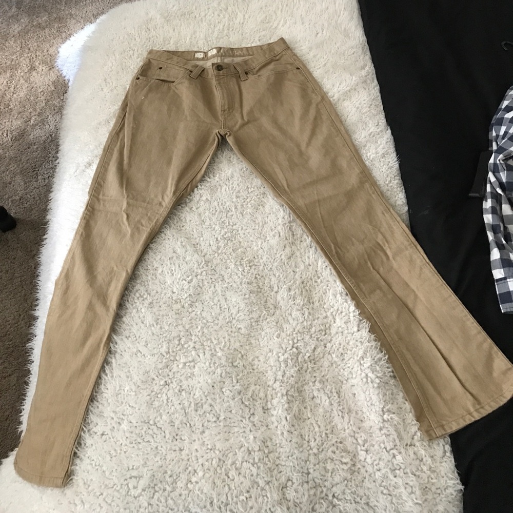 Khaki slim fitting Jeans
